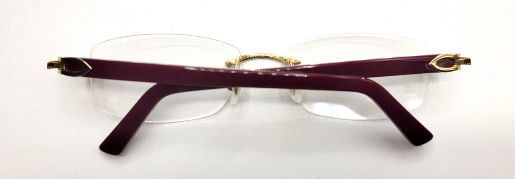 NEW! Cartier Glasses Canazei Burgundy /Gold CT0048O