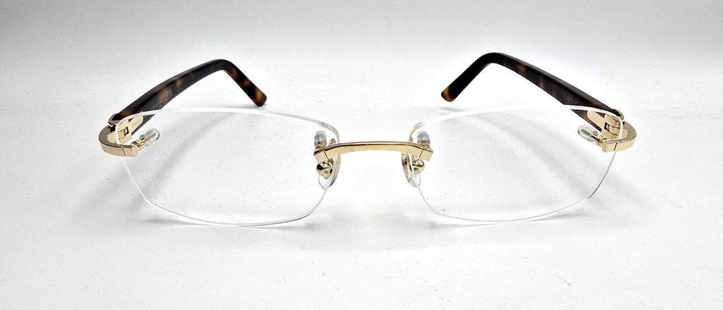 NEW! Cartier Glasses Canazei Tortoise/Gold CT0048O