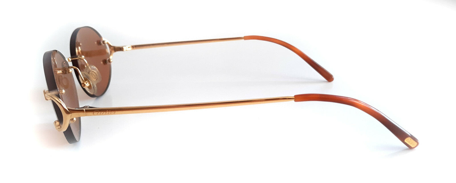 NEW! Authentic Cartier Eyeglasses Parts Tortoise Temple Ends