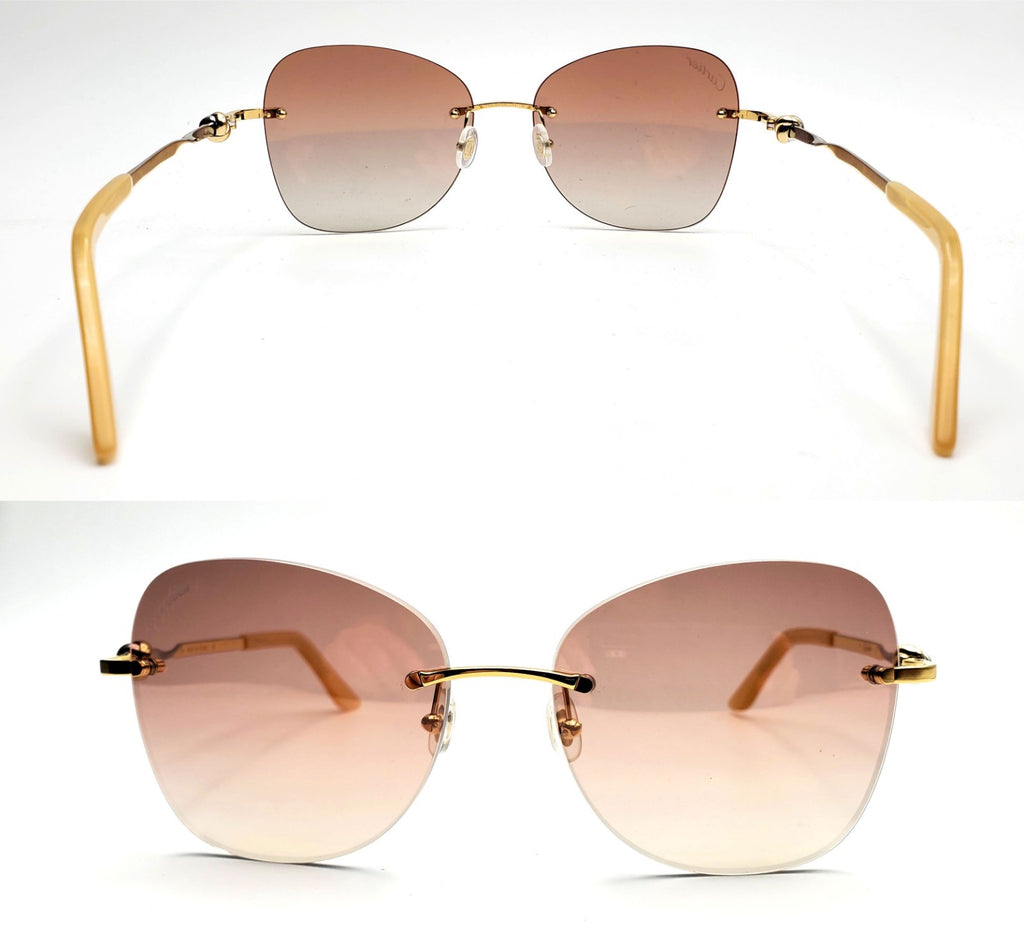 Authentic Cartier Gold Sunglasses CT00915S