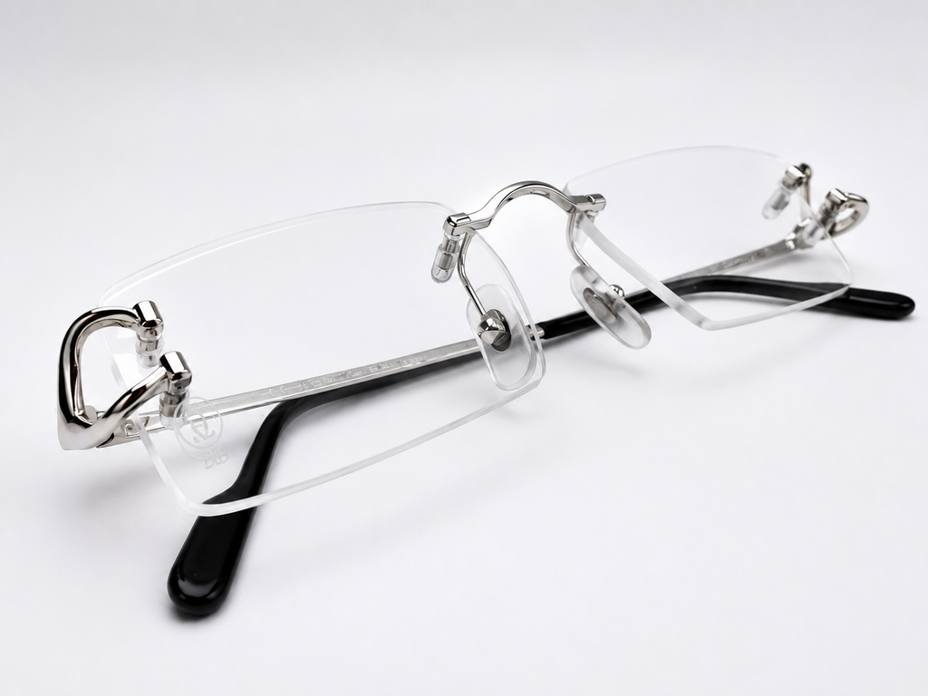 NEW Authentic Cartier CT0344O Silver Geometric Eyeglasses