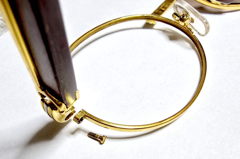 Auth Cartier Glasses Part Screws Replacement - Gold - Vintage Woods - $49/each