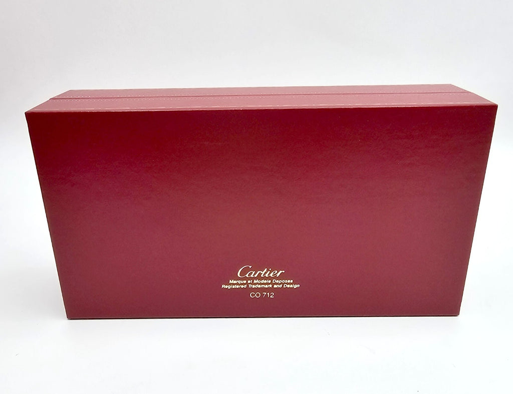 Authentic Cartier Glasses Red Hard Case CO712 6.7"×3.5"×2"