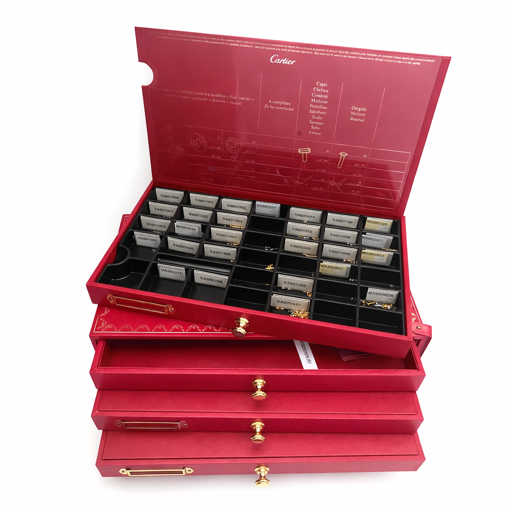 New Auth Cartier Square Screw Gold/Silver