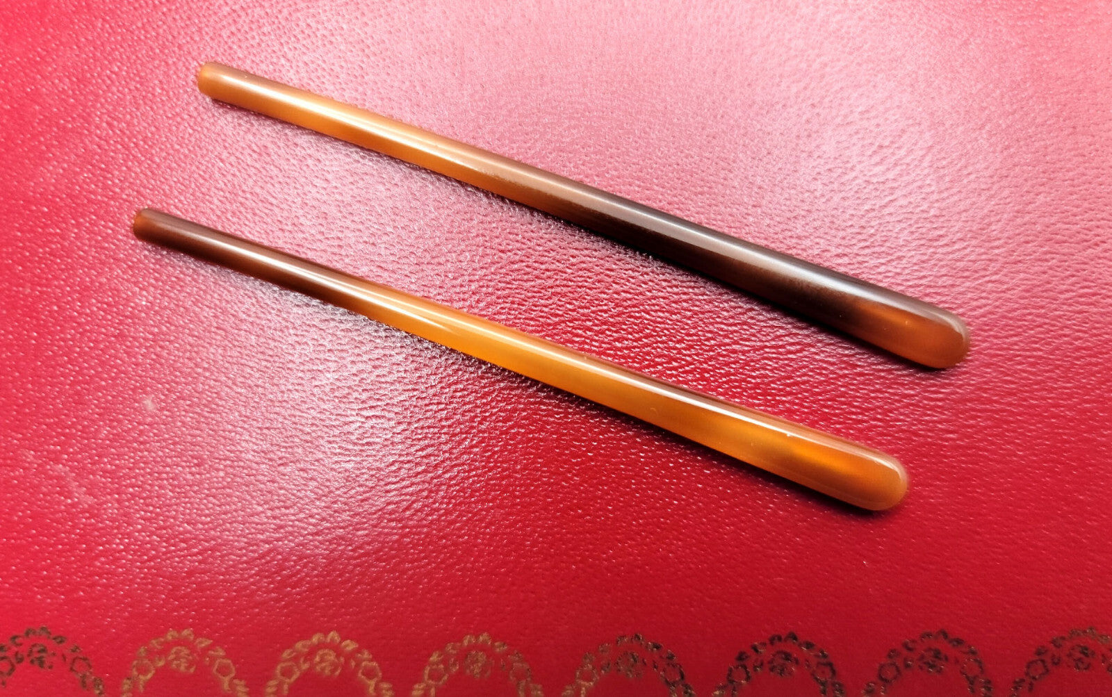 NEW! Authentic Cartier Eyeglasses Parts Tortoise Temple Ends