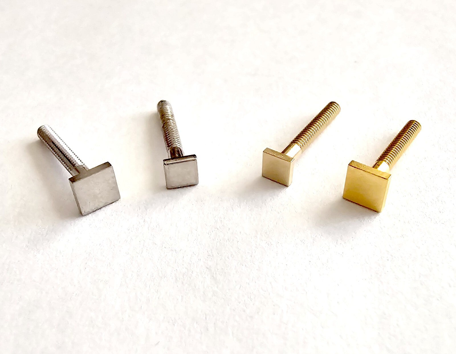 New Authentic Cartier Square Screws Caps Gold Silver Replacement + Free Washers