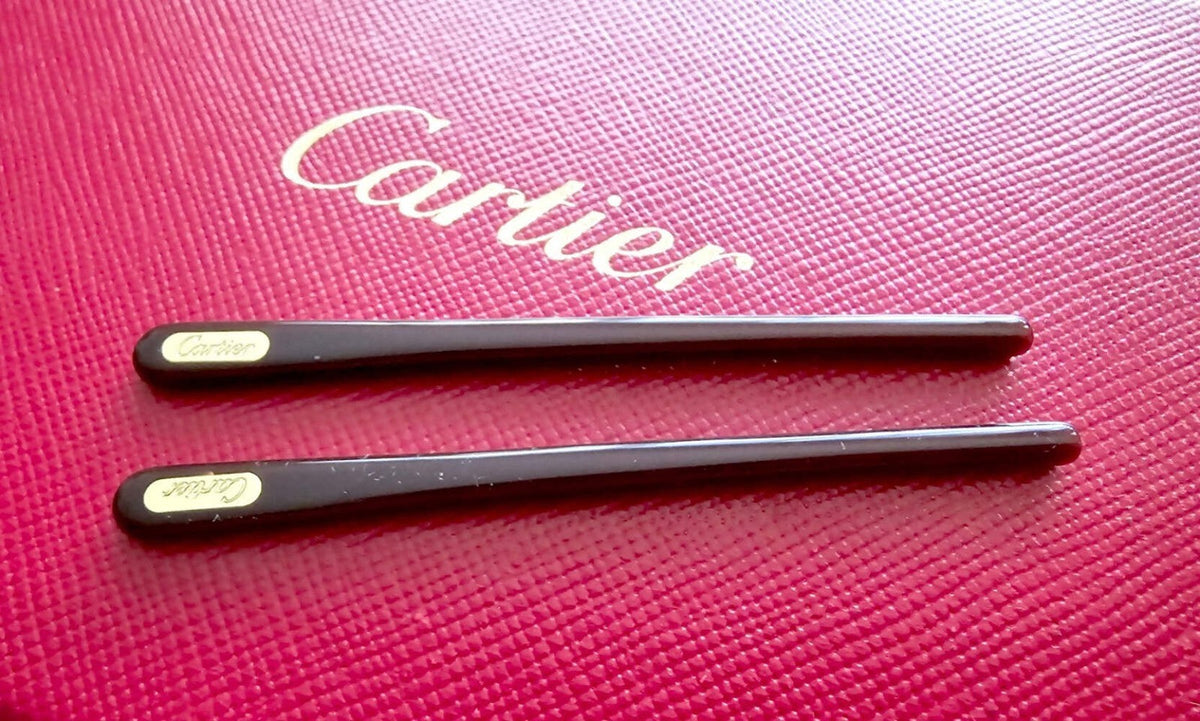 Authentic Cartier Gold/Black Temple Tips Replacement Parts for Cartier Glasses