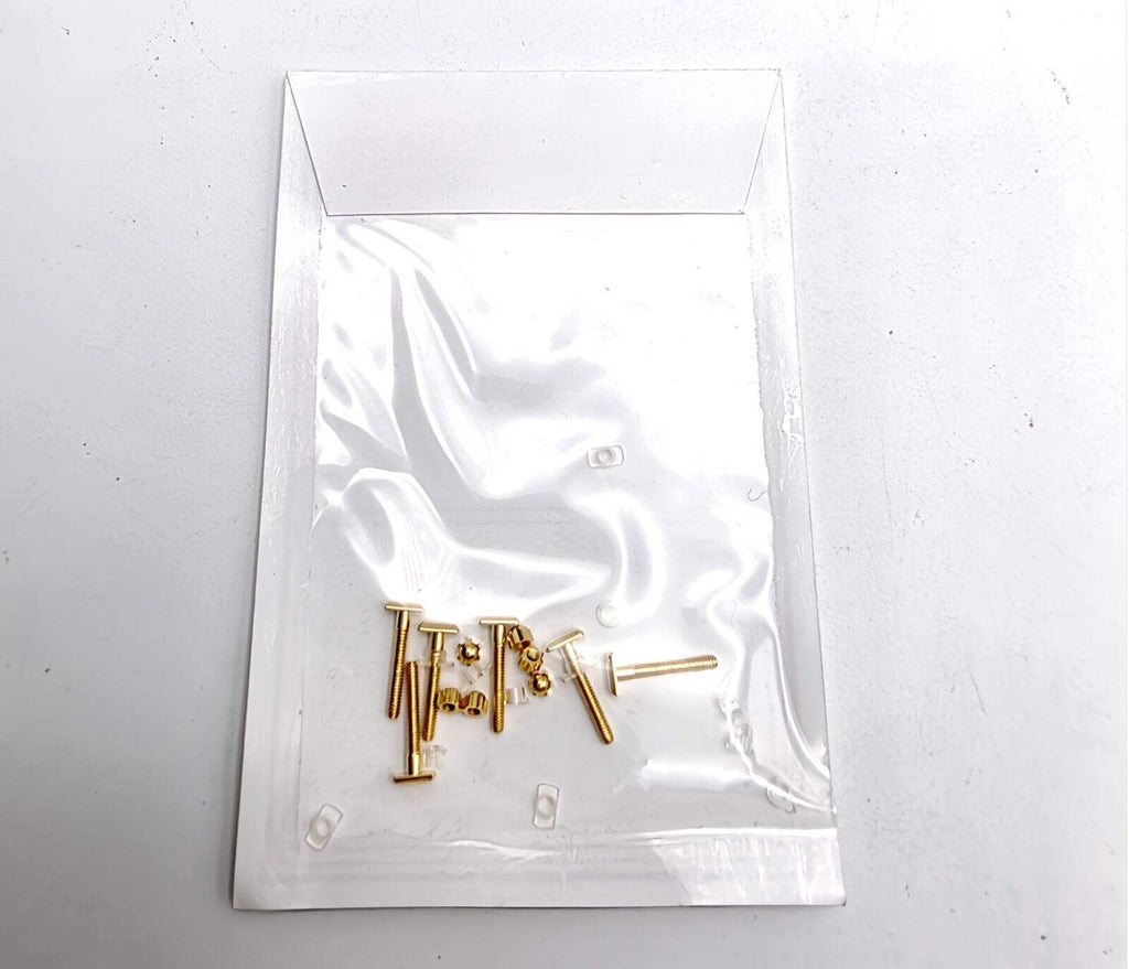 NEW! Auth Curved Rectangle Cartier Screws Full Set - Gold