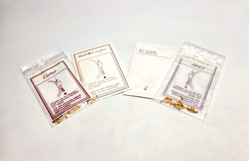 Authentic Cartier Vintage Eyeglasses Hinge Screw Gold/Silver - $39 each