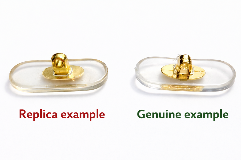Auth Cartier Eyeglasses Nose Pads Replacement Large + Free Screwdriver