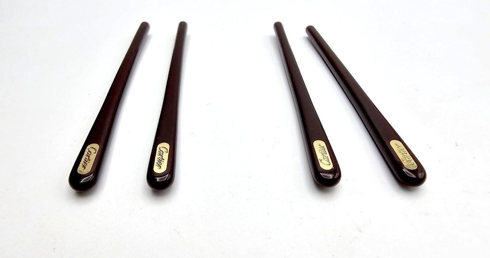 NEW! Cartier Temple Tips Burgundy Gold Replacement Parts - $49 / Pair (2 Pieces)