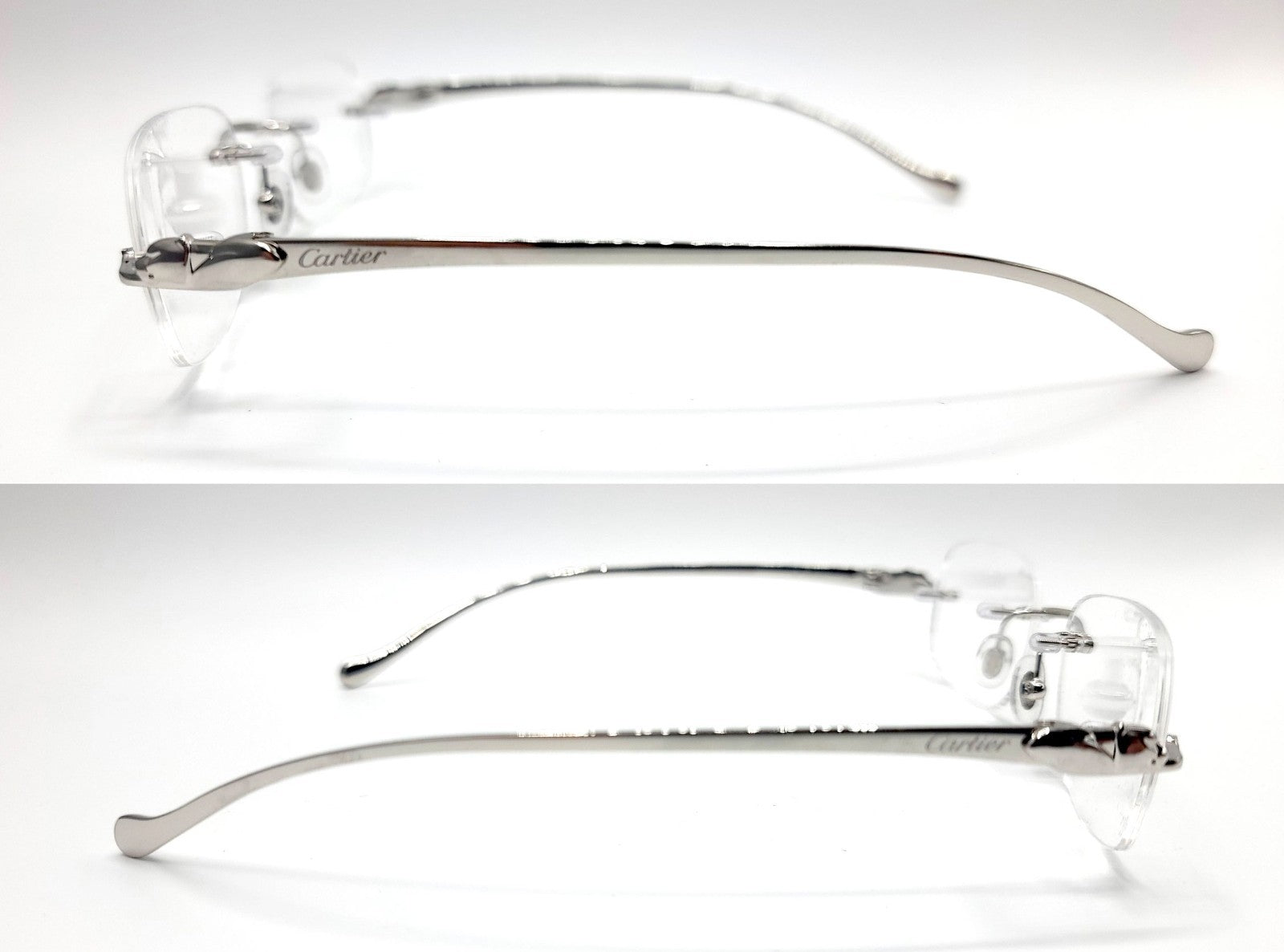 Authentic Cartier Silver Panthere Glasses CT00580