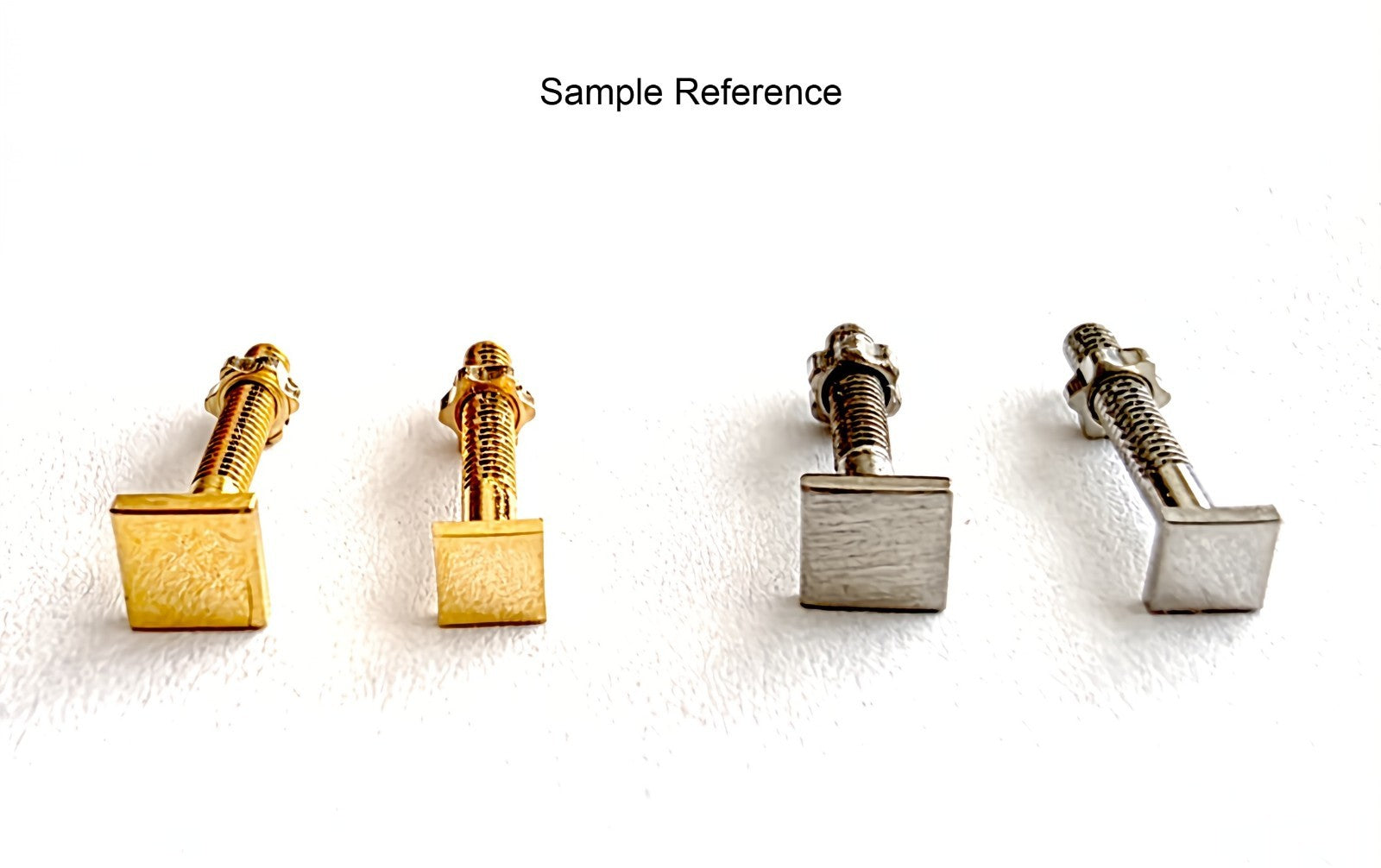 New Auth Cartier Square Screws Nuts Gold/Silver + Free Washers - $35 Each