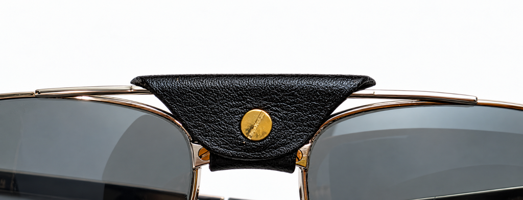 Cartier Eyeglasses Accesary - Leather Nose Bridge - Silver/Gold