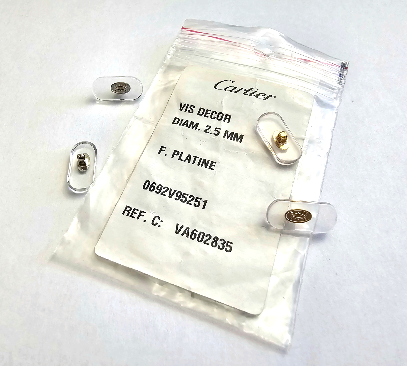 Auth Cartier Eyeglasses Nose Pads Replacement Large + Free Screwdriver