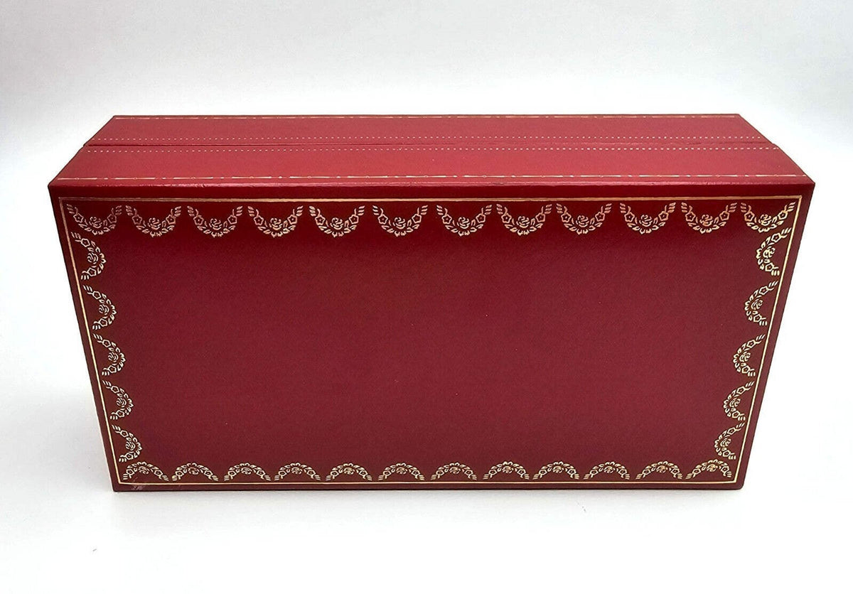 Authentic Cartier Glasses Red Hard Case CO712 6.7"×3.5"×2"