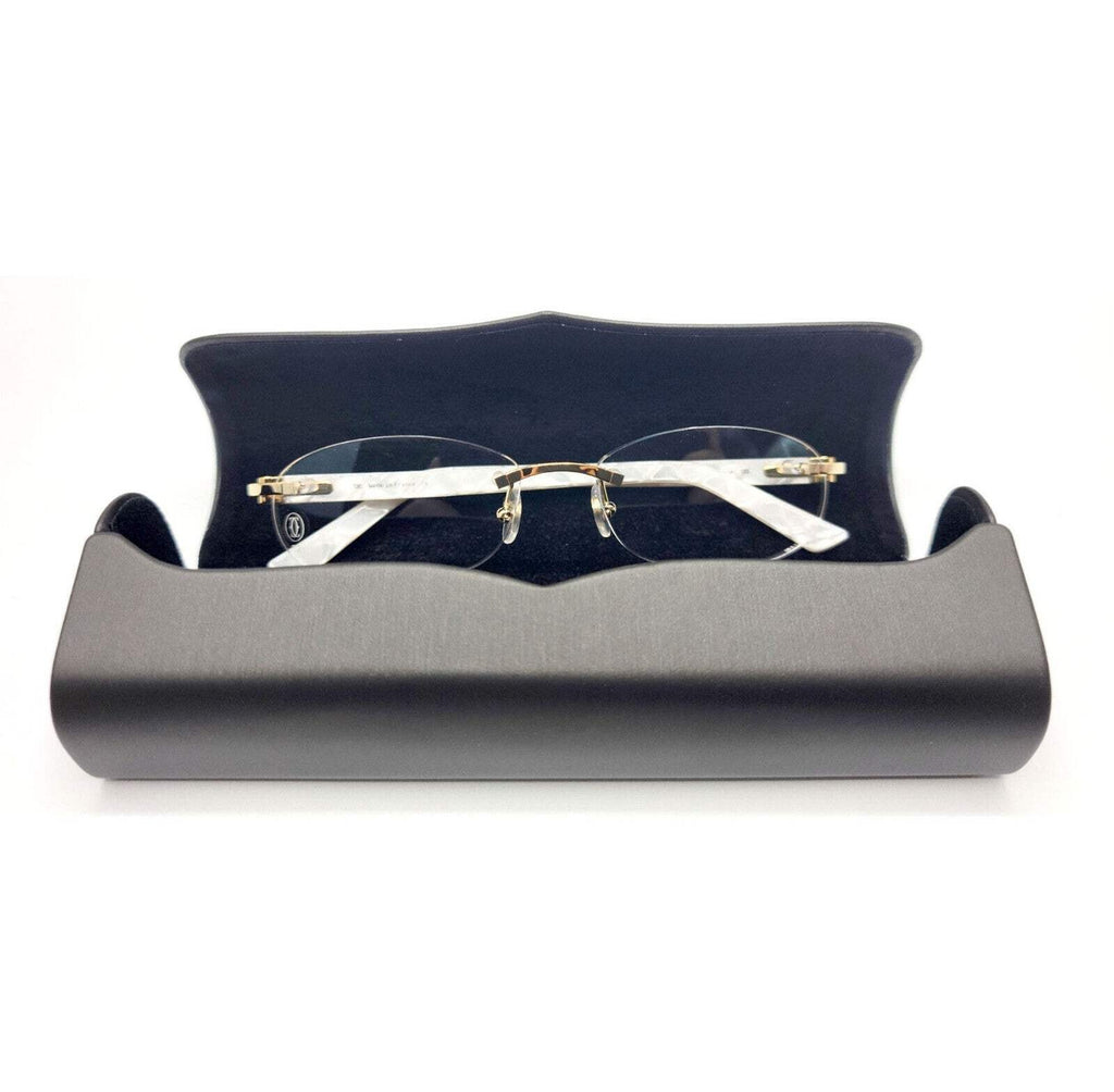 NEW! Cartier Pearl White Syracuse CT0056O Glasses