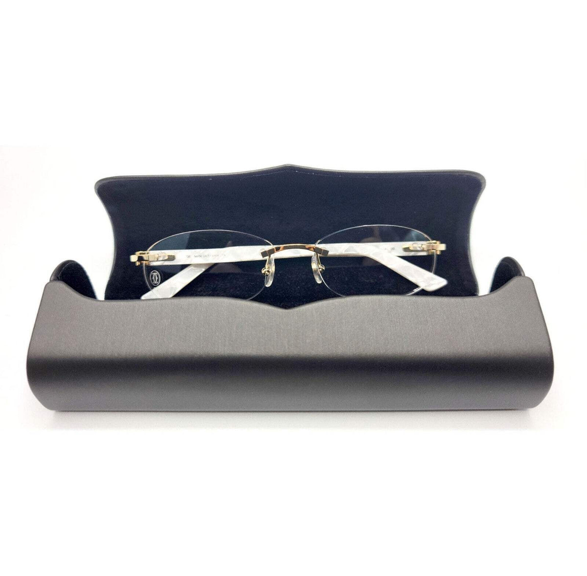 NEW! Cartier Pearl White Syracuse CT0056O Glasses