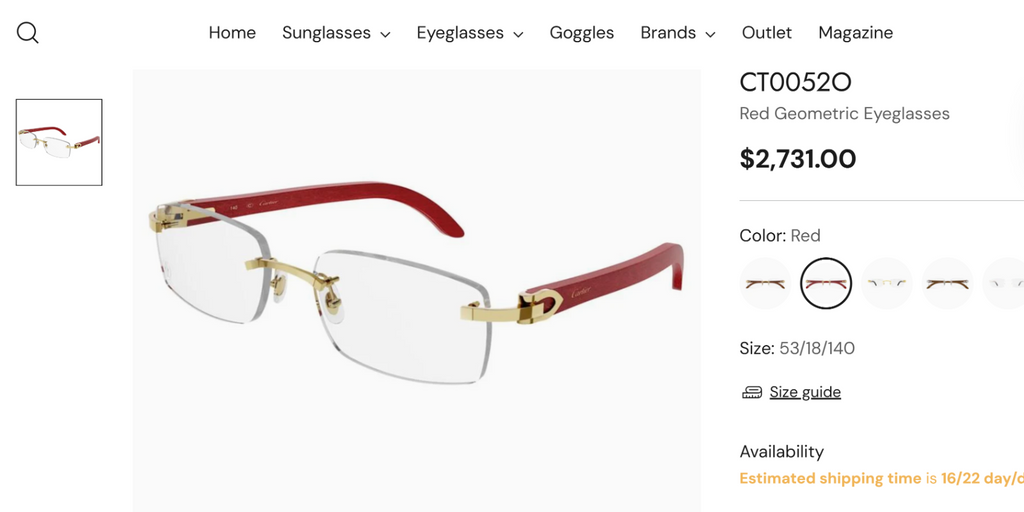 Luxury Vintage Cartier Bubinga Wood Eyewear – Authentic – Made in France