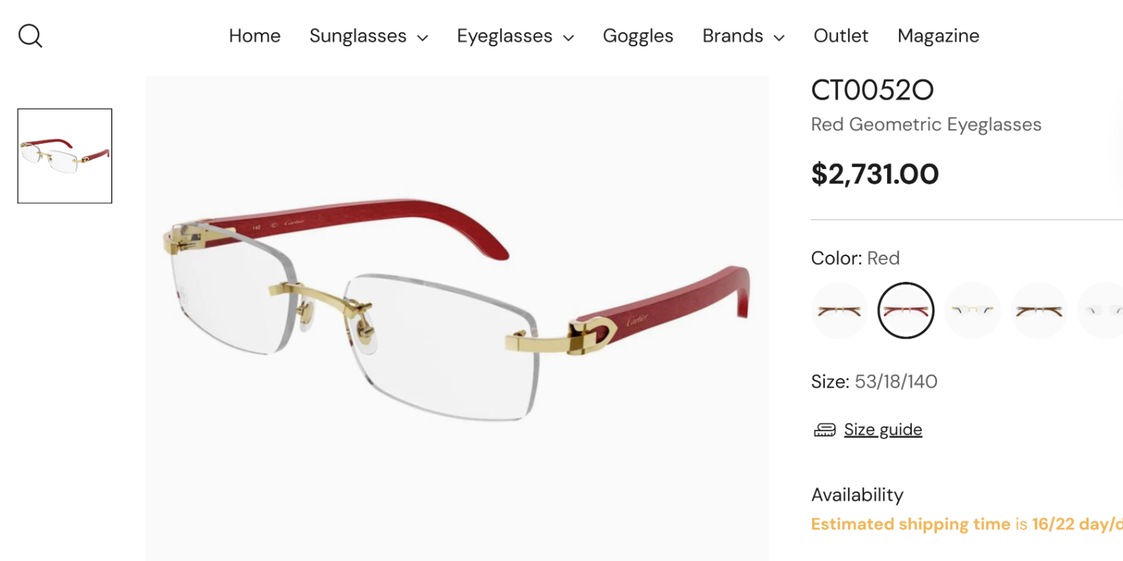 Luxury Vintage Cartier Bubinga Wood Eyewear – Authentic – Made in France