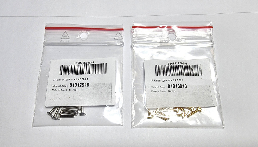 NEW! Curved Rectangle Cartier Screw  1xSet/$39 - Silver/Gold + Free Screwdriver
