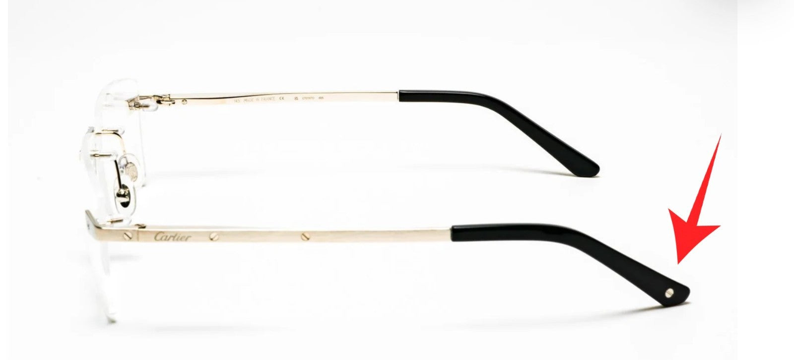 Genuine Cartier Temple Tips Replacement Ends A B C Black New Pair