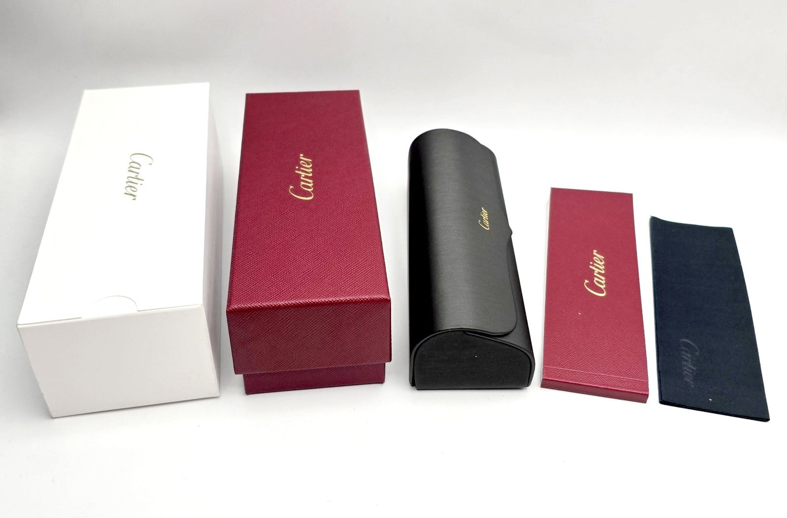 Authentic Cartier Glasses Packaging Set Medium Box Case Cloth Certificate