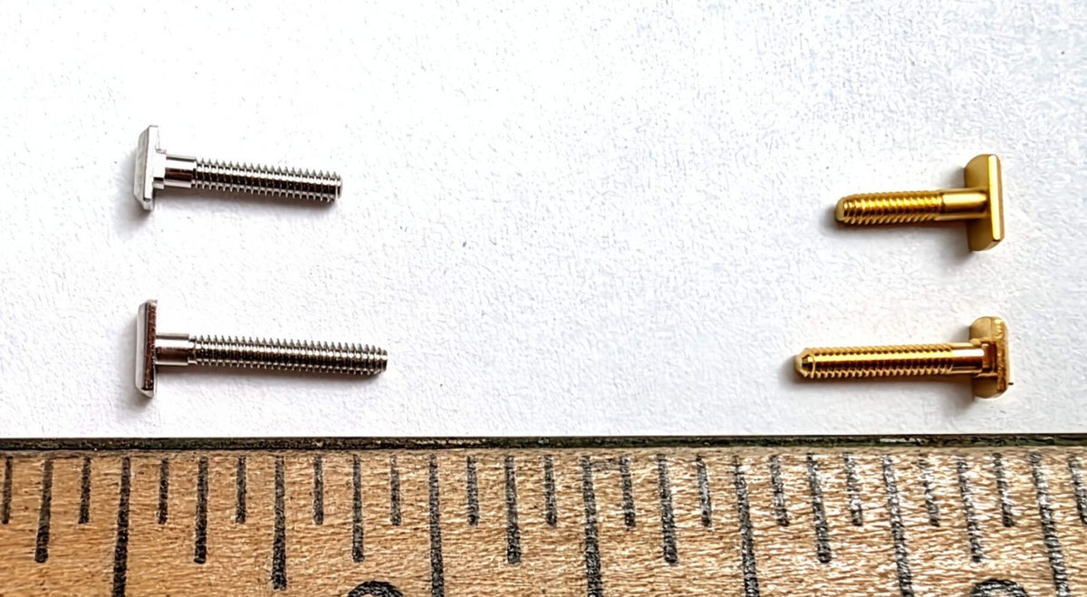 NEW! Curved Rectangle Cartier Screw 1xSet/$39 - Silver/Gold + Free Screwdriver