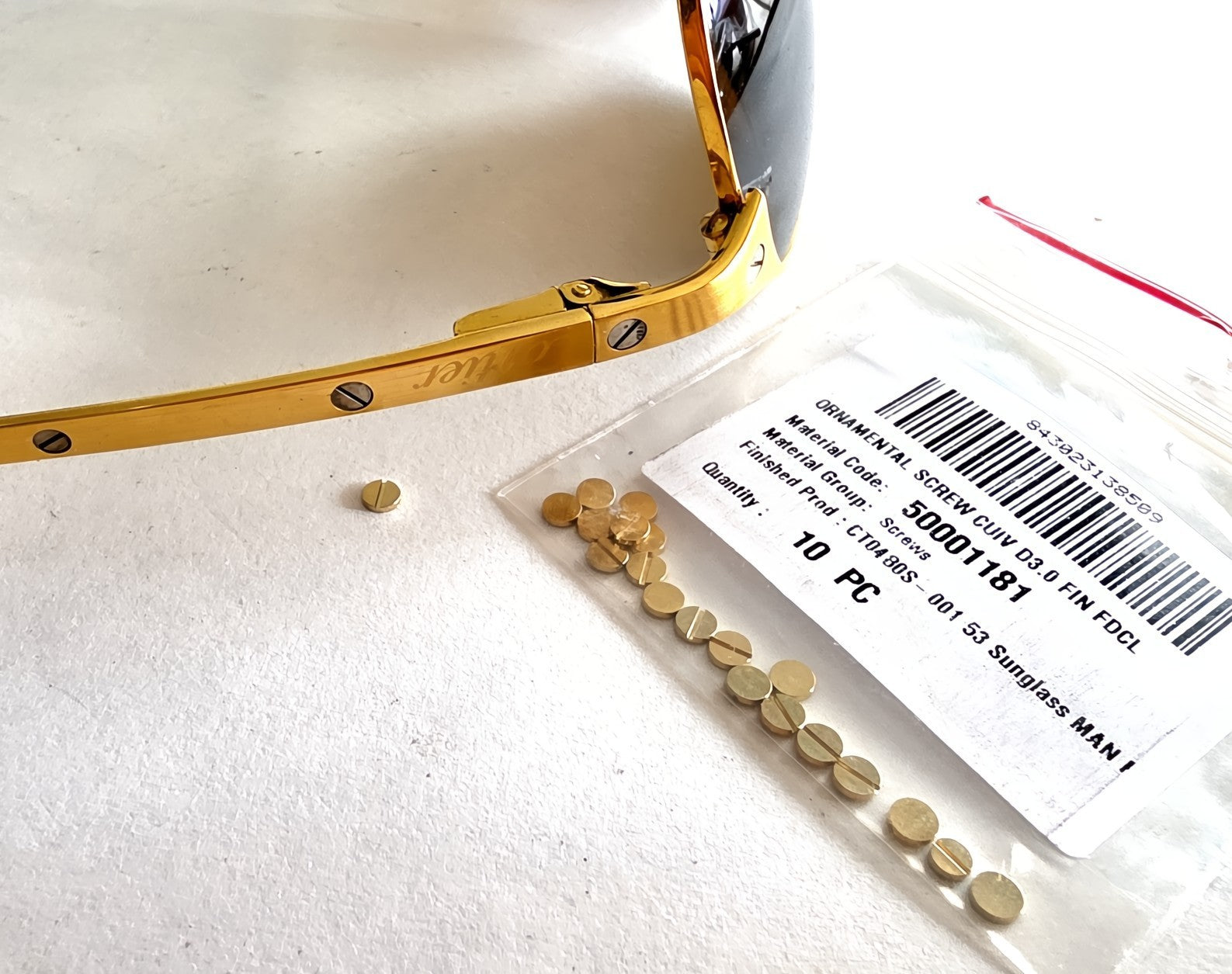 NEW! Auth Cartier Platine Screws Replacement - Gold/Silver - $49/each