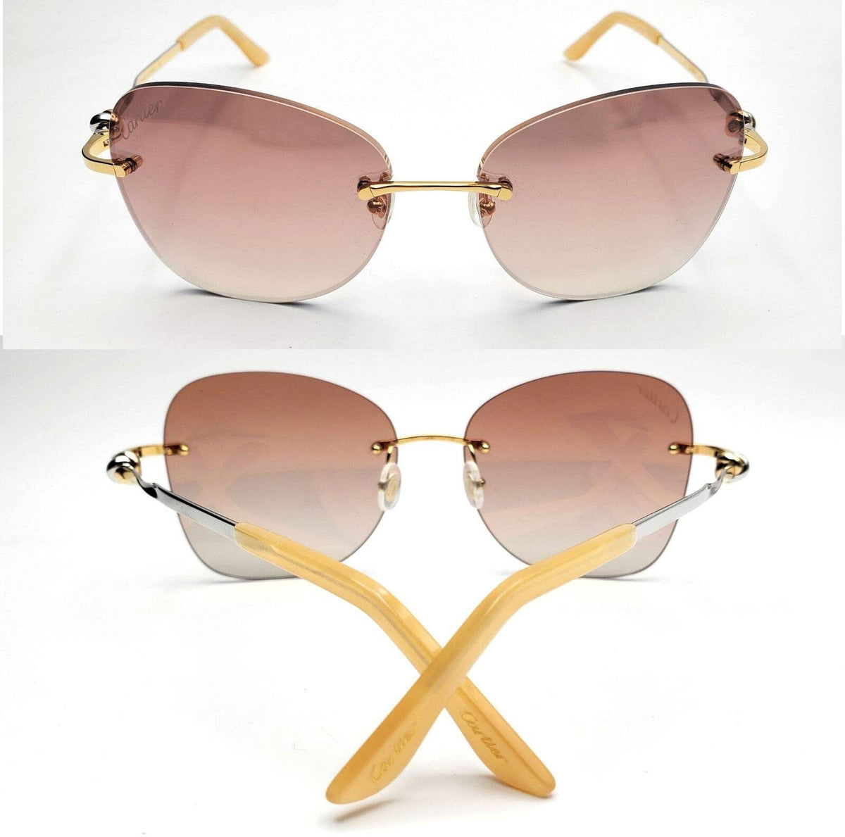 Authentic Cartier Gold Sunglasses CT00915S