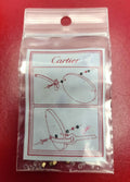 NEW! Auth Cartier Glasses Parts Caps and Bushing - SILVER - Free Screw Driver