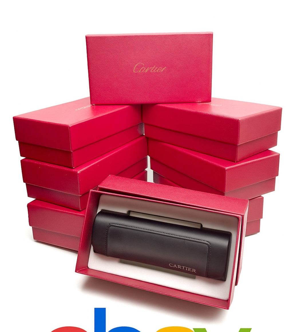 New Authentic Cartier Red Glasses Sunglasses Box Case Small