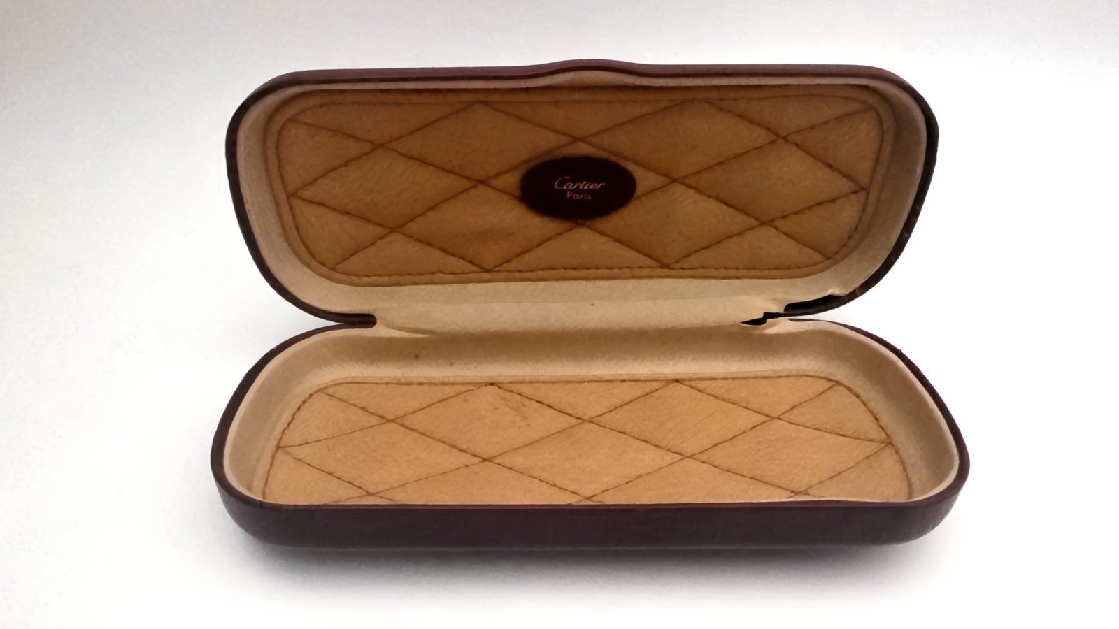 Vintage Cartier Hard Case Red Leather Eyeglasses CASE