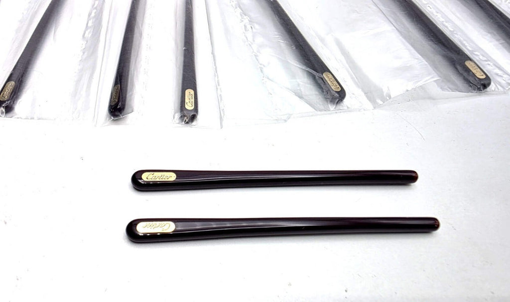 NEW! Cartier Temple Tips Burgundy Gold Replacement Parts - $49 / Pair (2 Pieces)