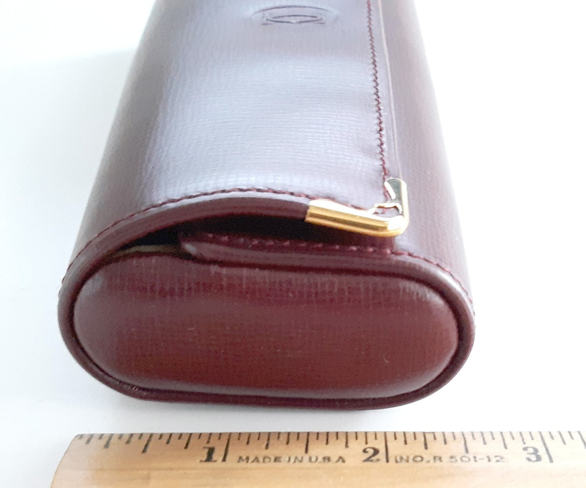 Vintage Cartier Hard Case Red Leather Eyeglasses CASE