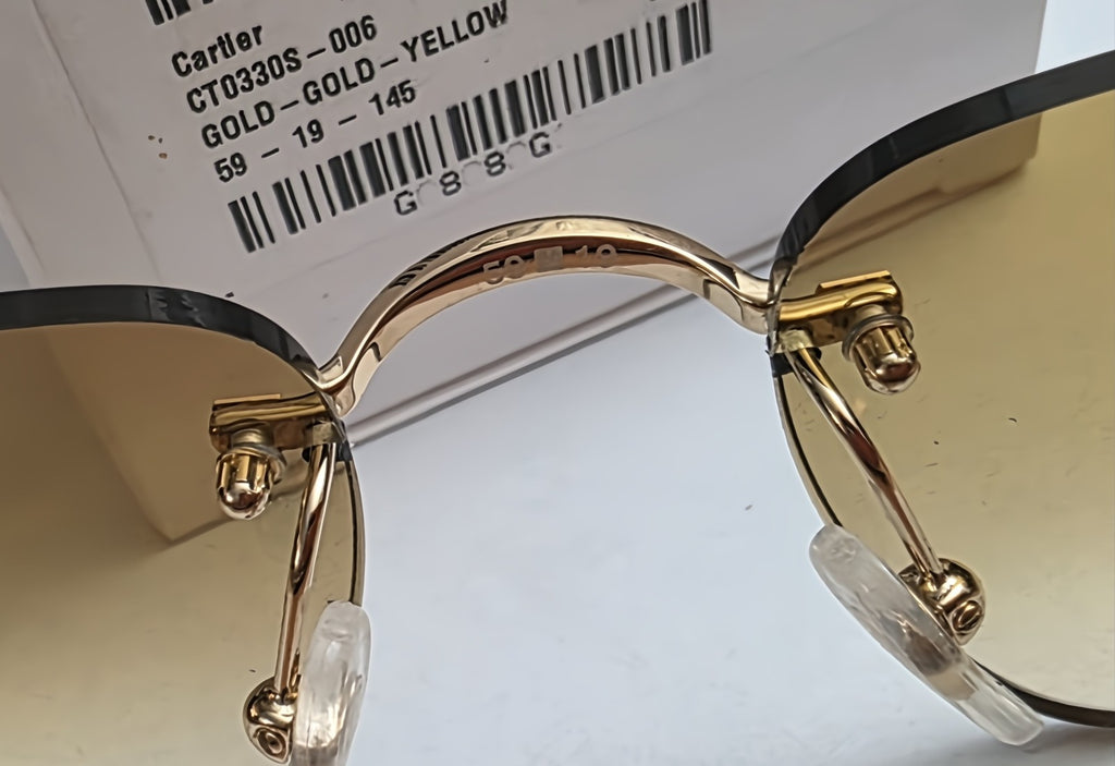 Authentic Cartier Curved Rectangle Eyeglass Screws Gold Silver Replacement