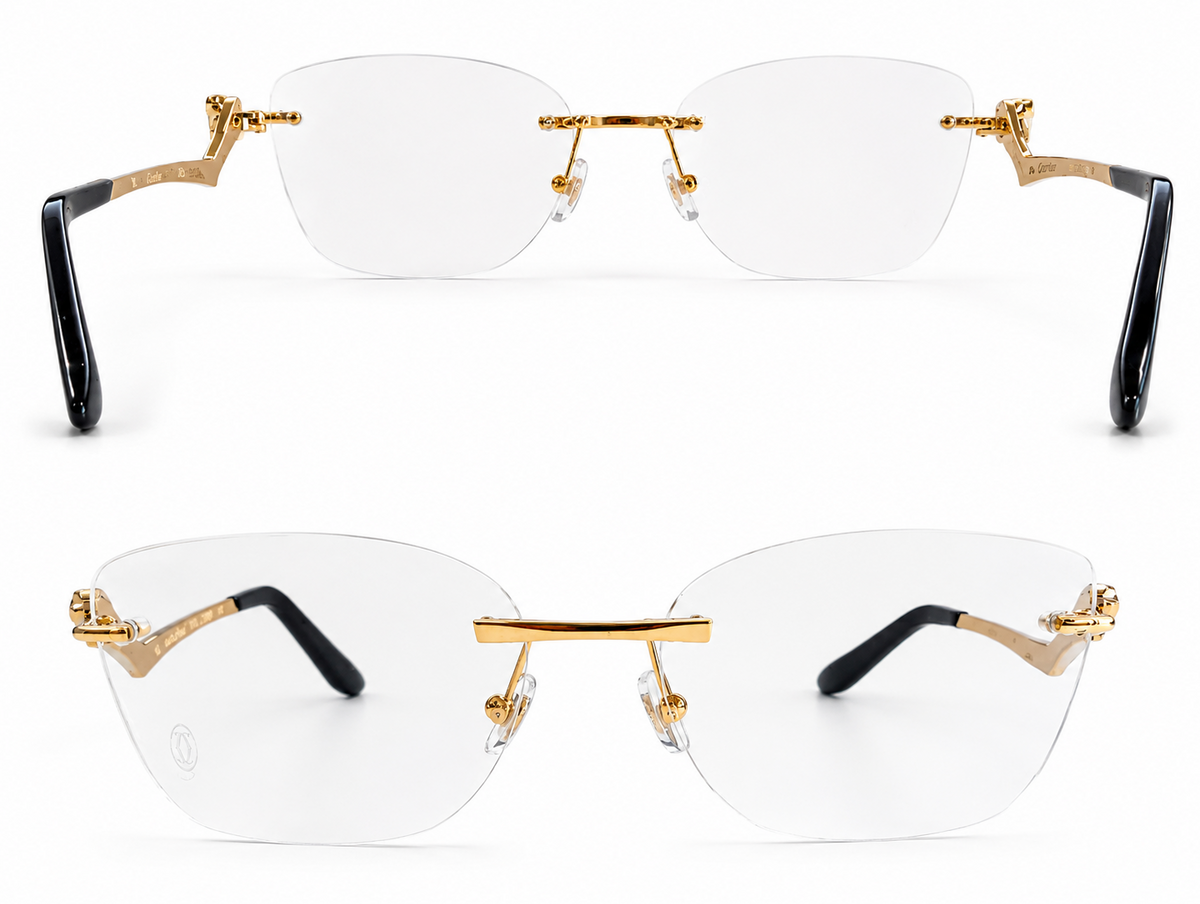 NEW! Authentic Panthère de Cartier Eyeglasses CT0120O