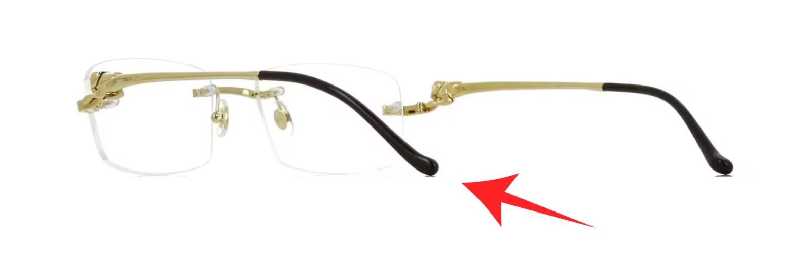 Genuine Cartier Temple Tips Replacement Ends A B C Black New Pair