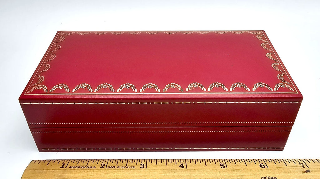 Authentic Cartier Glasses Red Hard Case CO712 6.7"×3.5"×2"