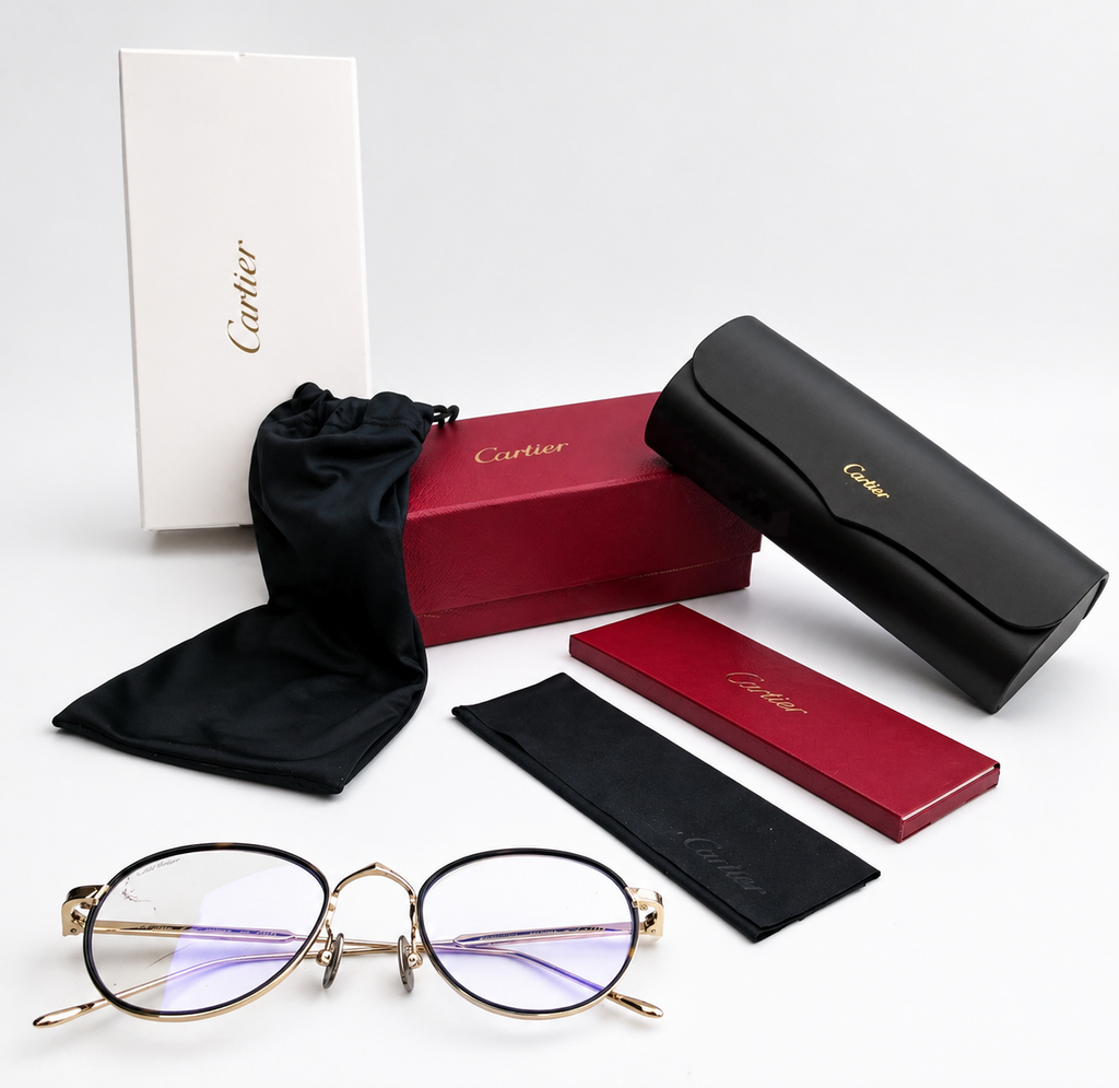 Authentic Luxury Cartier Gold Eyewear CT02500