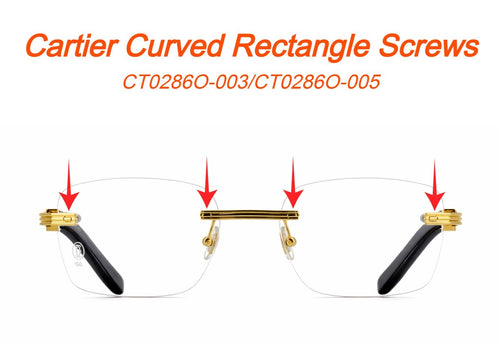Auth Cartier Glasses Part Curved Rectangle Screws - $39/ea + Free Washers