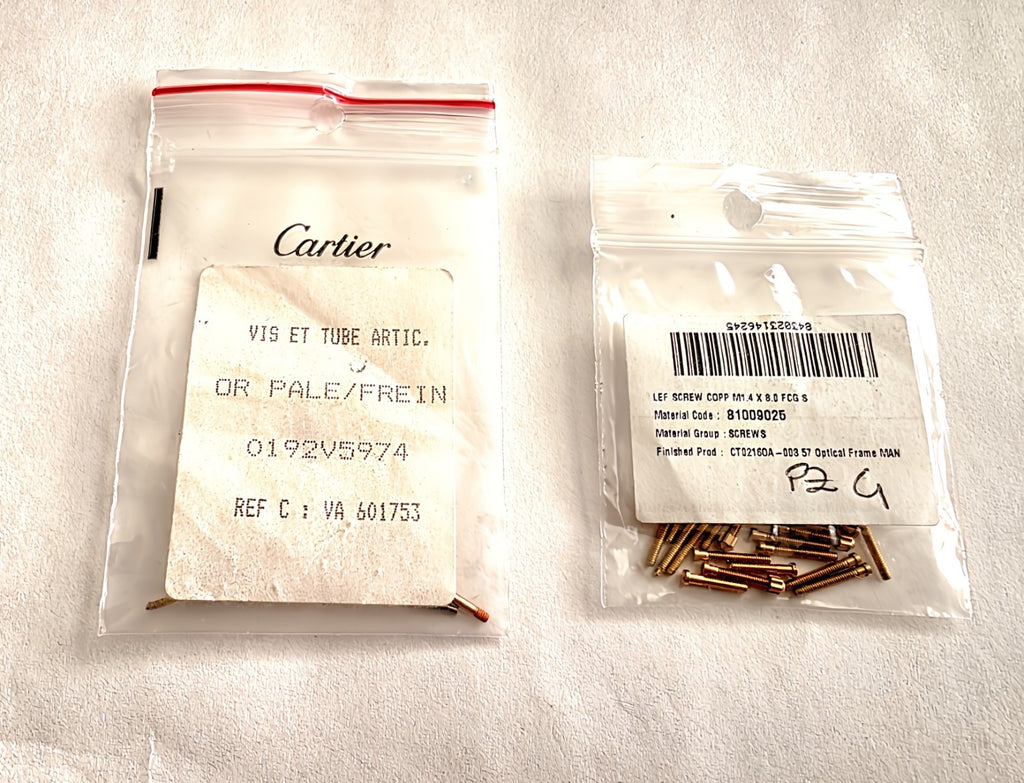 NEW! Auth Cartier Replacement/Spare Parts Screws - Free silicone caps & washers