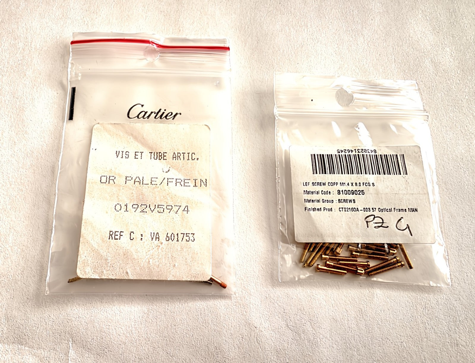 NEW! Auth Cartier Replacement/Spare Parts Screws - Free silicone caps & washers