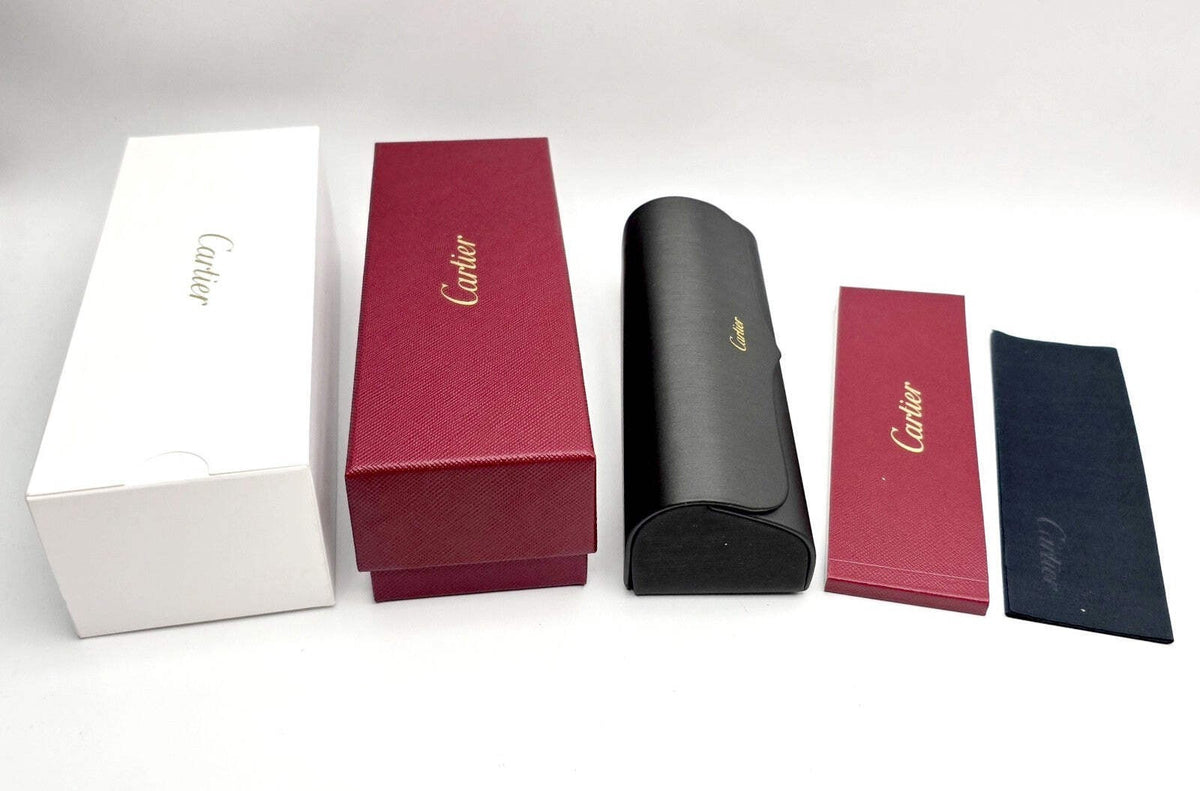 Authentic Cartier Glasses Packaging Set Medium Box Case Cloth Certificate