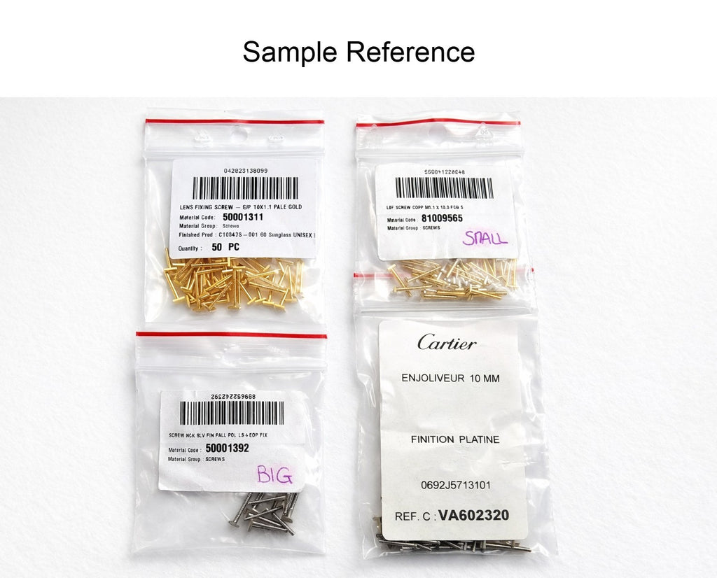 New Auth Cartier Square Screws Nuts Gold/Silver + Free Washers - $35 Each
