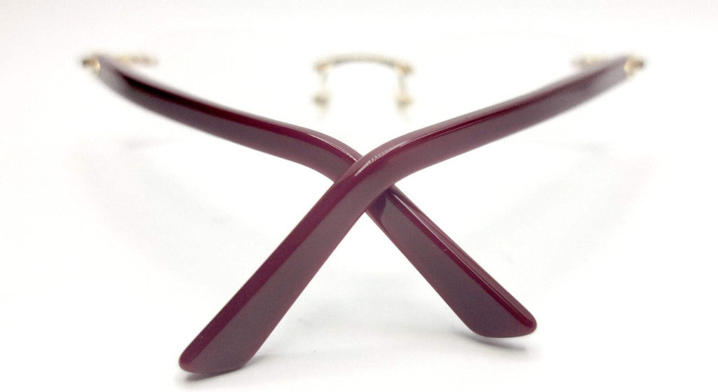 NEW! Cartier Glasses Canazei Burgundy /Gold CT0048O