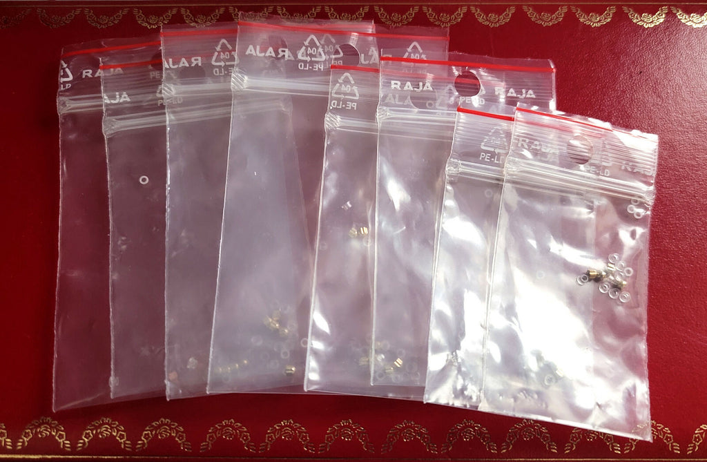 NEW! Auth Cartier Glasses Parts Caps and Bushing  - GOLD - Free Screw Driver