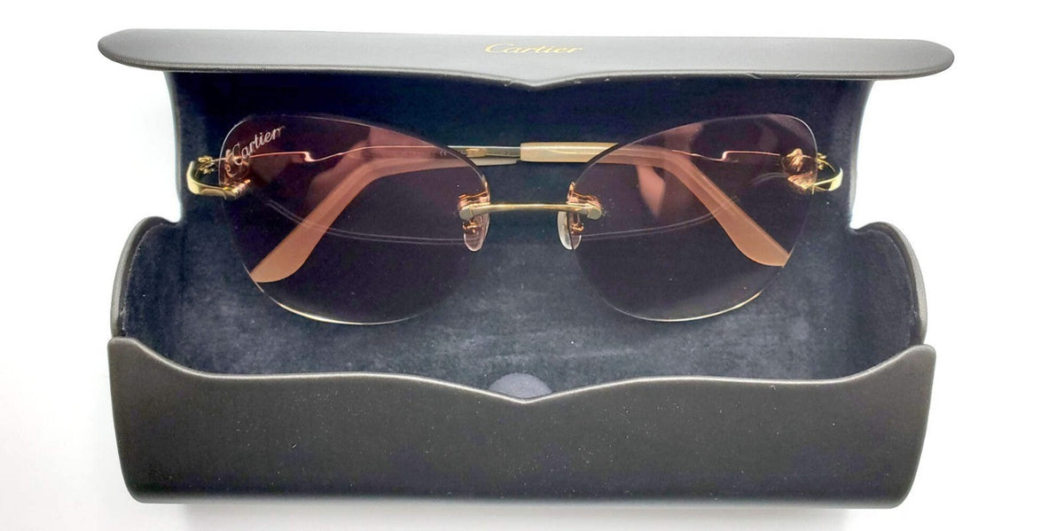Authentic Cartier Gold Sunglasses CT00915S