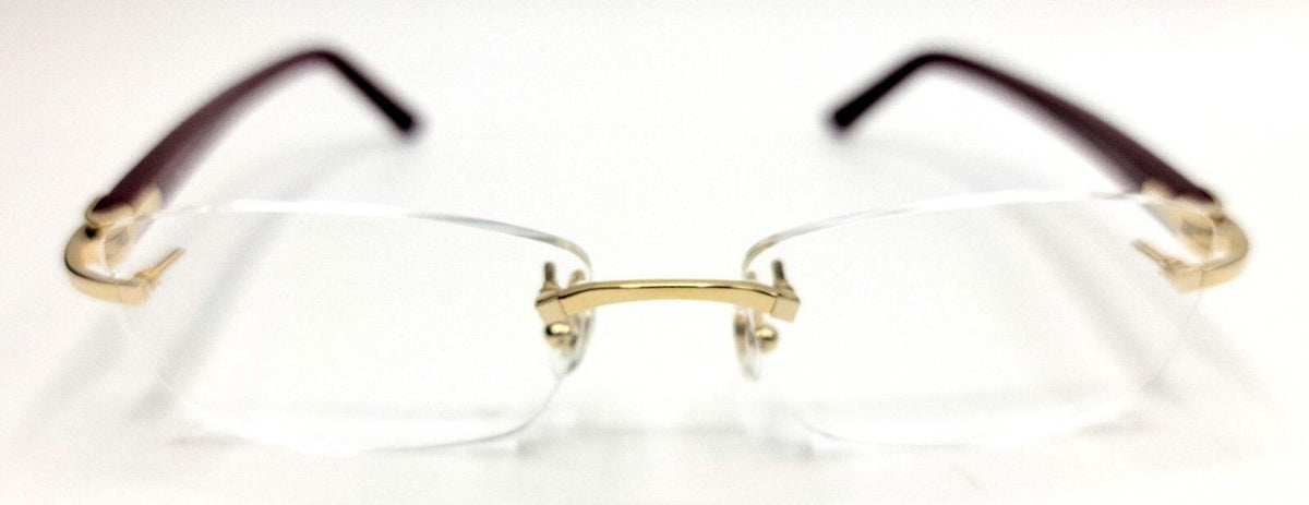 NEW! Cartier Glasses Canazei Burgundy /Gold CT0048O