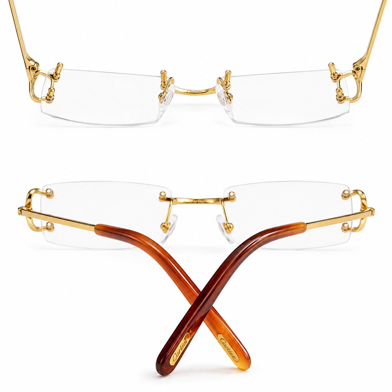NEW! Cartier Big C Piccadilly Gold Glasses CT0092O